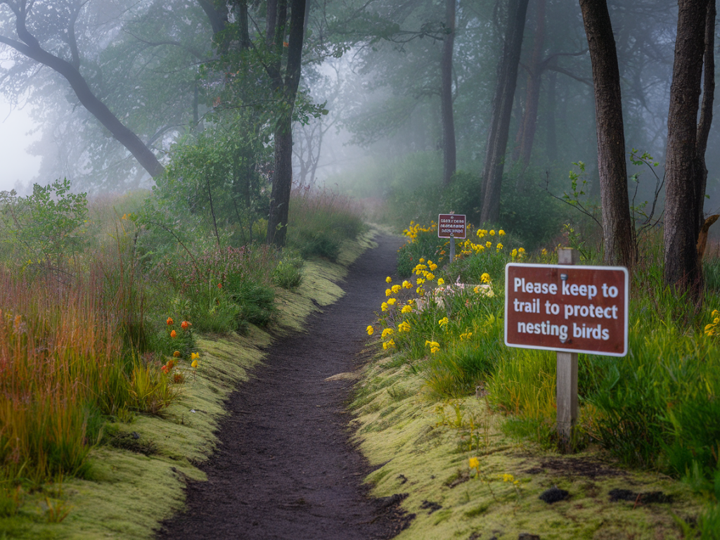 Comment préparer un trail en forêt brumeuse sans perturber les périodes de nidification