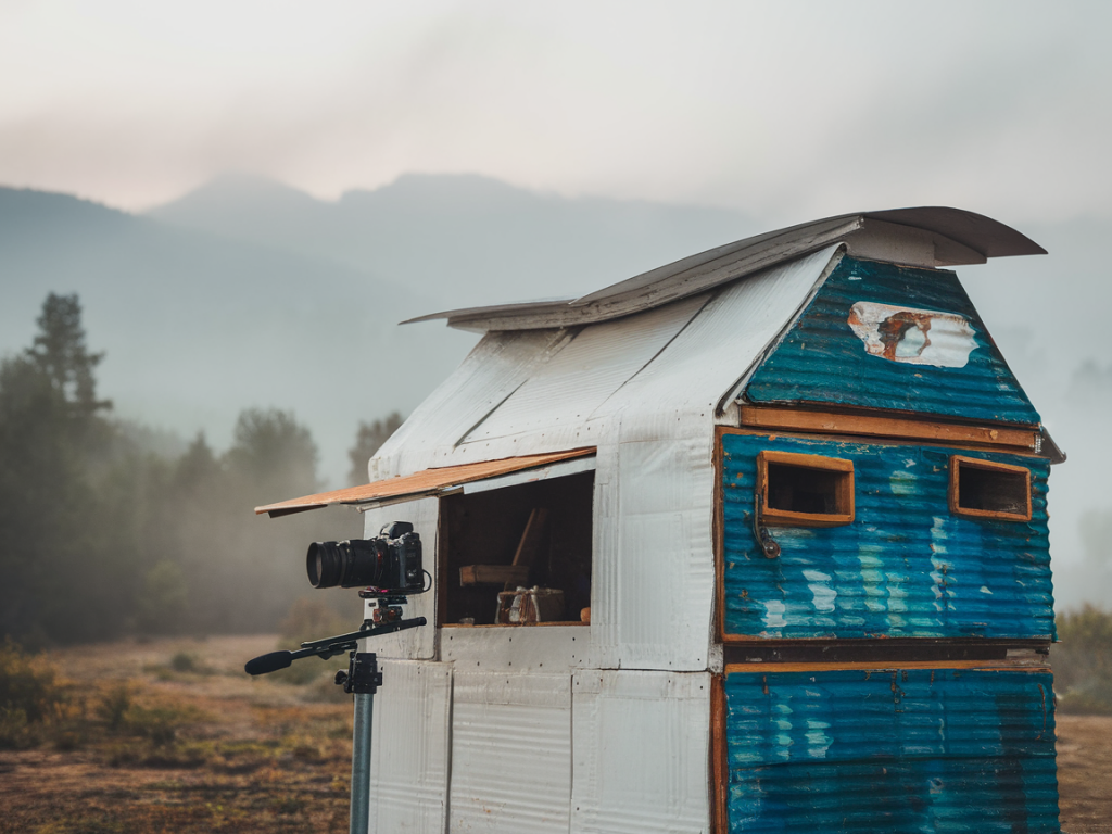 Comment fabriquer un abri photo mobile en matériaux recyclés pour capturer les rapaces au lever de brume sans les effrayer